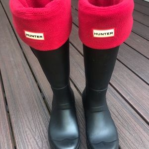 Hunter boots with fleece liners